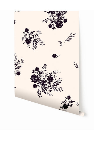 Bloom© Wallpaper in Ebony