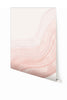 Sediment #4© Mural Wallpaper in Rose Pink