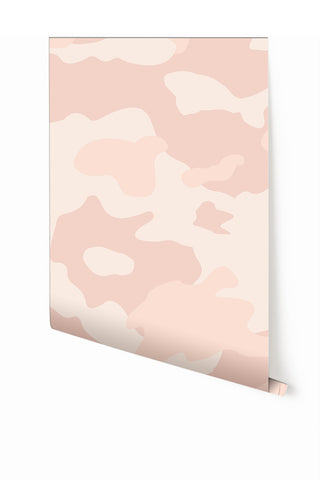 Camo© Wallpaper in Blush