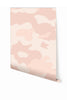 Camo© Wallpaper in Blush