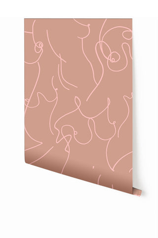 Bosom© Wallpaper in Terracotta