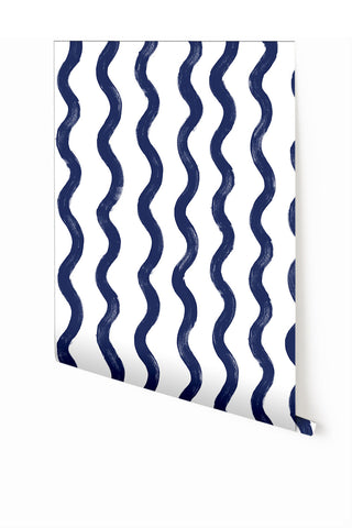 Cassette© Wallpaper in Navy