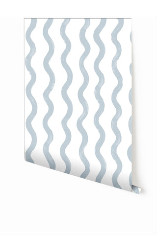 Cassette© Wallpaper in Pale Blue