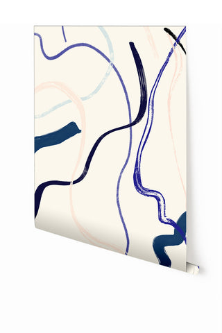 Terrain© Mural Wallpaper in Cerulean