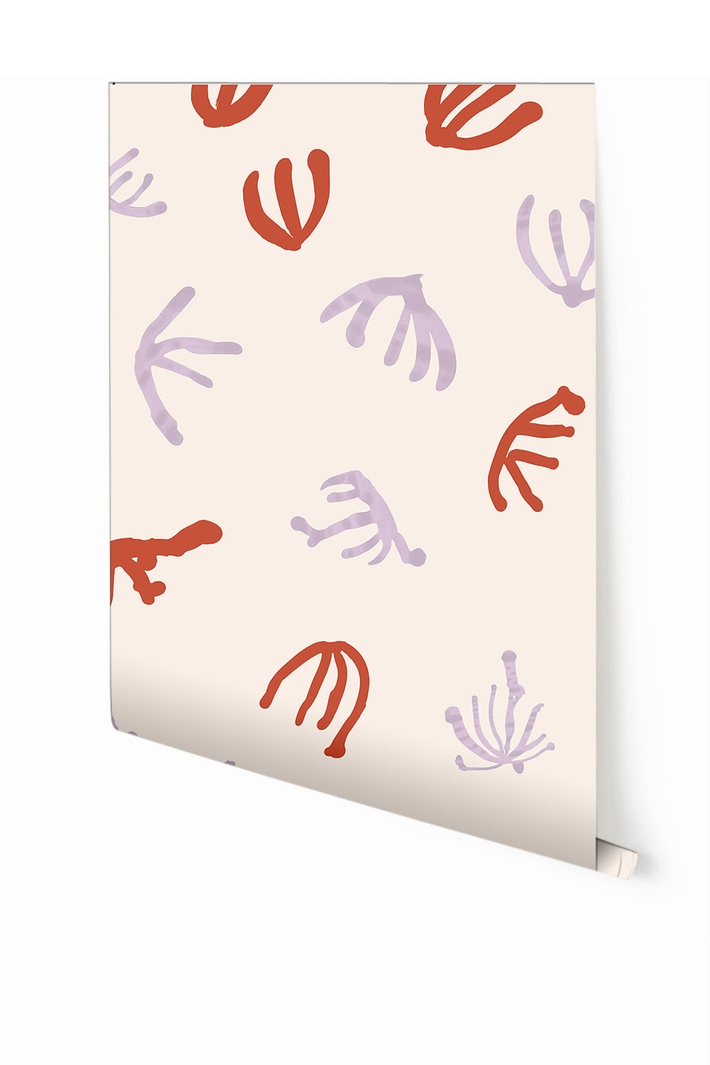 Coral© Wallpaper in Lilac + Red