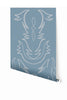 Side Saddle© Wallpaper in Cornflower