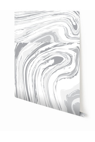 Crystalline© Wallpaper in Grey