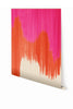 Wavelength© Mural Wallpaper in Fuchsia