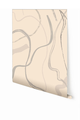 Terrain© Mural Wallpaper in Grey + Tan