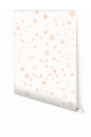 Ink Drop© Wallpaper in Light Pink