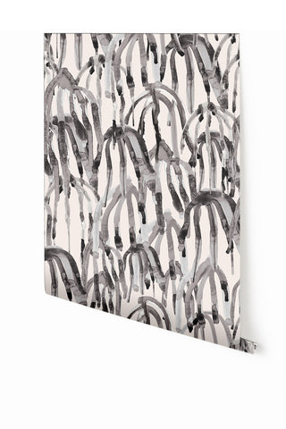 Kelp© Wallpaper in Black + Cremé