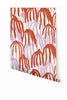 Kelp© Wallpaper in Lilac + Red