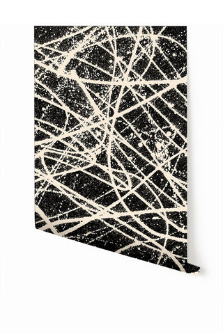 Lady Luck© Mural Wallpaper in Cremé + Black