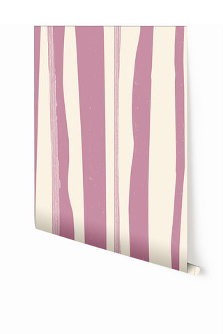 Longitude© Mural Wallpaper in Lilac