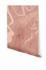 Famke© Mural Wallpaper in Mauve
