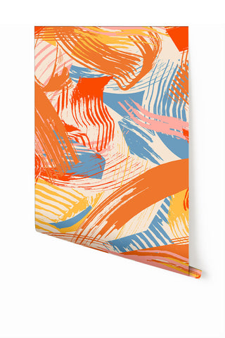 Mixed Tape© Mural Wallpaper in Sorbet