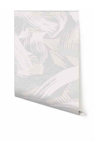 Mixed Tape© Mural Wallpaper in Warm Grey