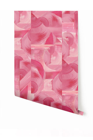 Block Party© Wallpaper in Fuchsia