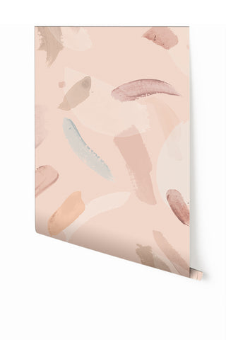 Movements© Wallpaper in Blush