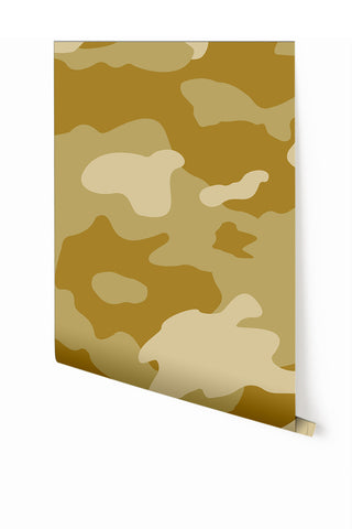 Camo© Wallpaper in Mustard