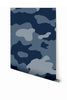 Camo© Wallpaper in Navy