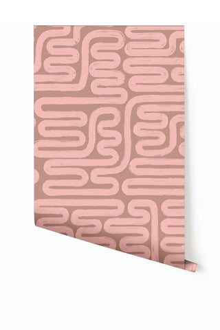 Pac-Man© Wallpaper in Cactus Blossom