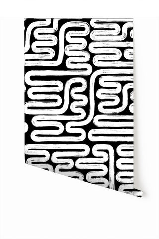 Pac-Man© Wallpaper in Charcoal Black