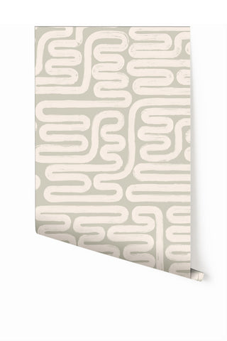 Pac-Man© Wallpaper in Soapstone