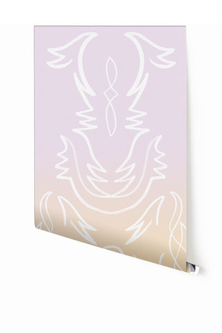 Side Saddle© Wallpaper in Pastel Sunset