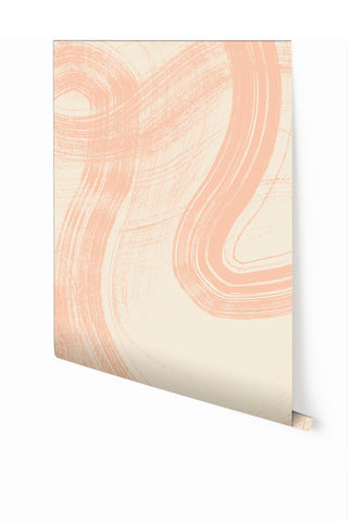 Sediment #1© Mural Wallpaper in Peach