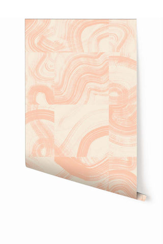 Sediment #3© Wallpaper in Peach