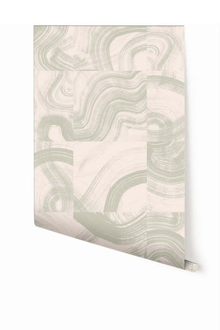 Sediment #3© Wallpaper in Pistachio