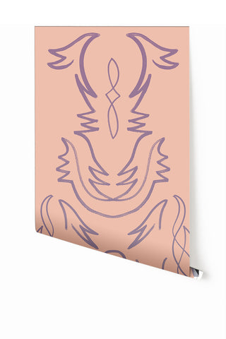 Side Saddle© Wallpaper in Pixie Pink