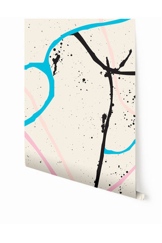 Playground© Mural Wallpaper in Pink + Blue