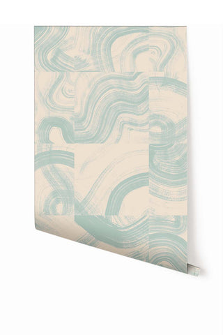 Sediment #3© Wallpaper in Sailor Blue