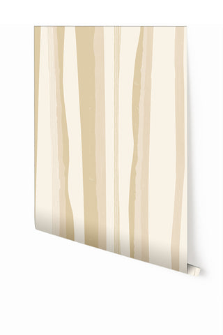 Longitude© Mural Wallpaper in Sand