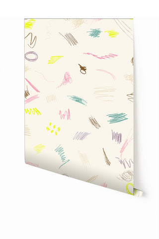 Scribble© Wallpaper in Neon