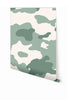 Camo© Wallpaper in Seafoam