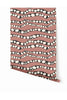 Serpent© Wallpaper in Salmon
