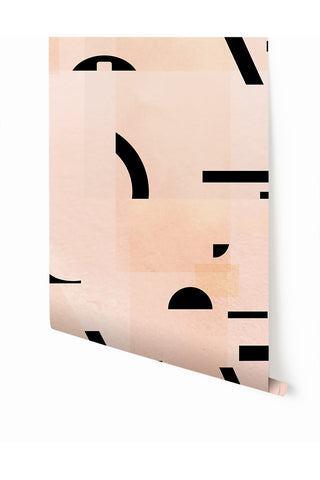 Shape Shifter© Mural Wallpaper in Blush