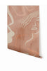 Famke© Mural Wallpaper in Terracotta