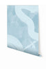 Untamed© Mural Wallpaper in Powder Blue