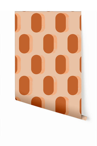 Pillbox© Wallpaper in Orange